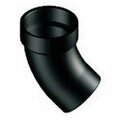 Lesso America Lesso Street Pipe Elbow, 2 in, Hub x Spigot, 45 deg Angle, ABS LN323-020L